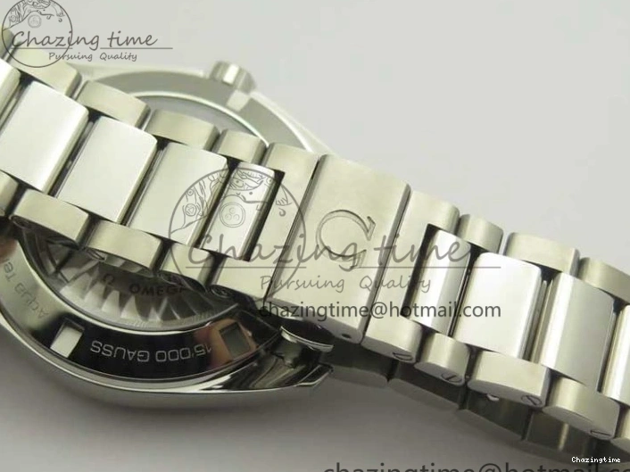 0129 FlexibleFit Aqua Terra 150M SS VSF 1:1 Best Edition Black Wave Textured Dial RG Hand on SS Bracelet A8500 Super Clone 8032